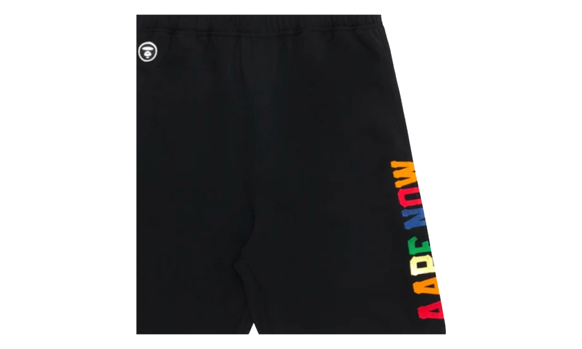 BAPE AAPE Multi Color Logo Shorts Black P9GYG5ZRC