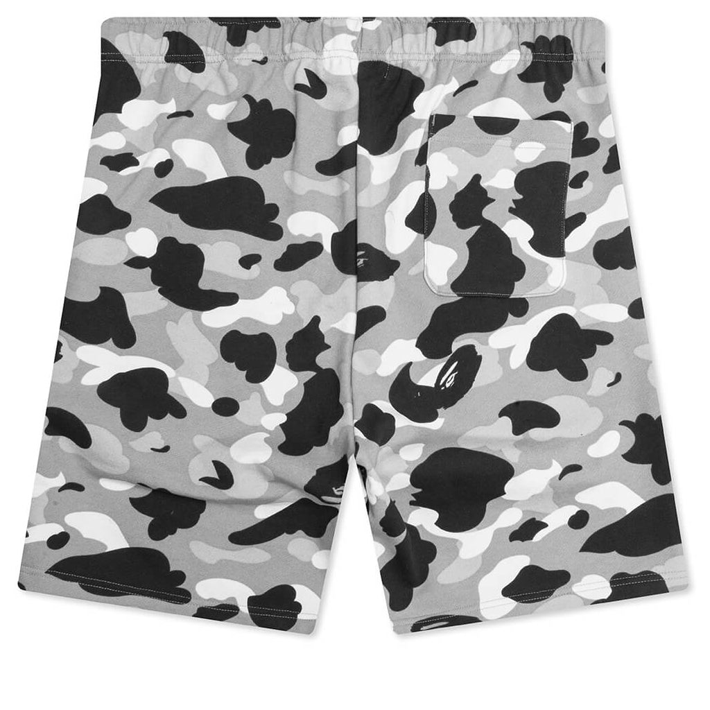 A BATHING APE 1ST Camo Shark Regular Fit Sweat Shorts - Gray