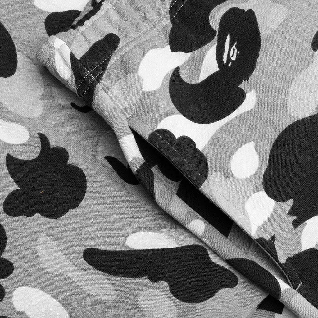 A BATHING APE 1ST Camo Shark Regular Fit Sweat Shorts - Gray
