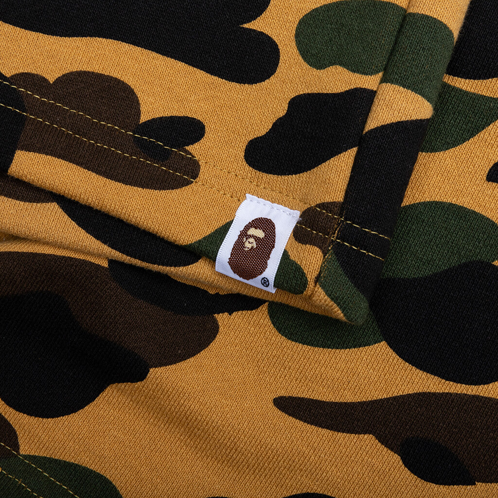 A BATHING APE 1st Camo Shark Regular Fit Sweat Shorts - Yellow