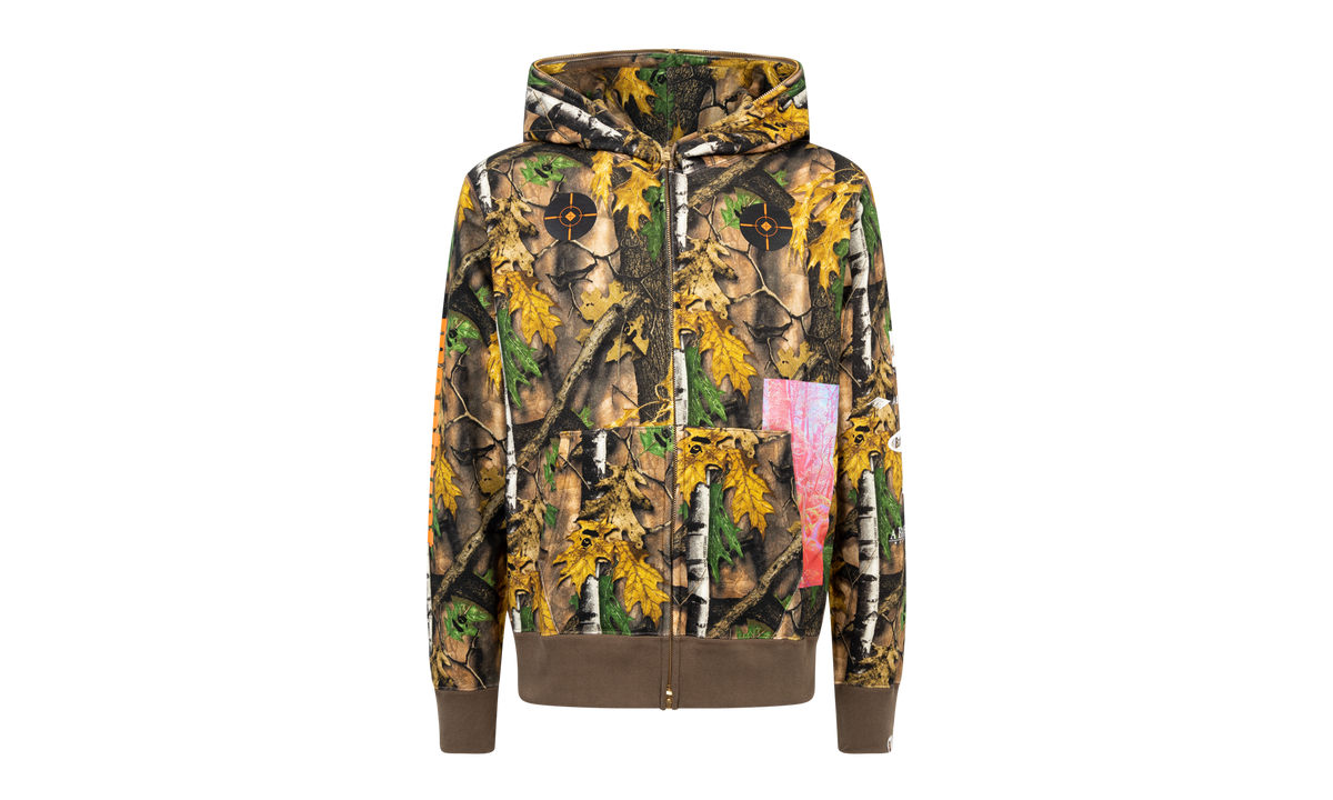 BAPE Forest Camo Wide Full Zip Hoodie Forest Camo OZX SW M115013 C