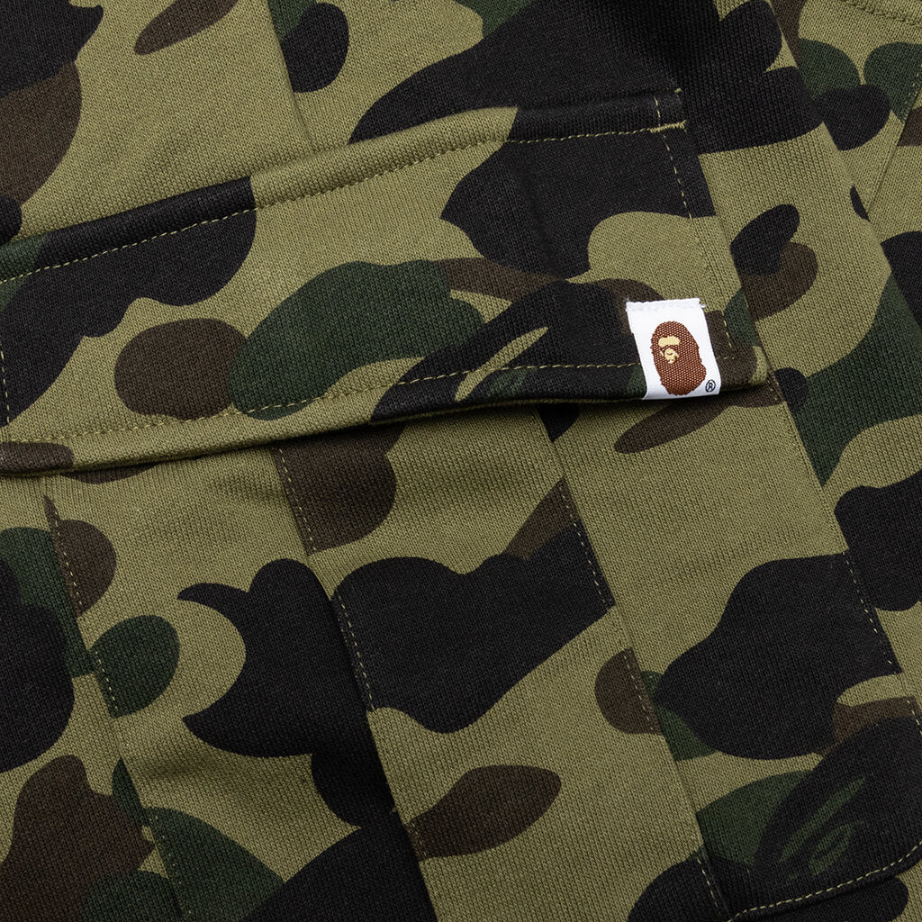 A BATHING APE 1st Camo 6 Pocket Sweat Shorts - Green