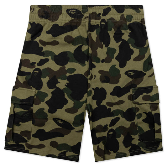 A BATHING APE 1st Camo 6 Pocket Sweat Shorts - Green