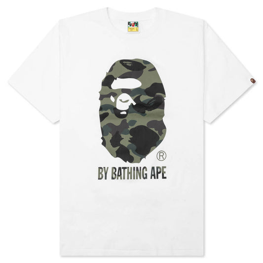 A BATHING APE 1st Camo By Bathing Ape Tee - White/Green