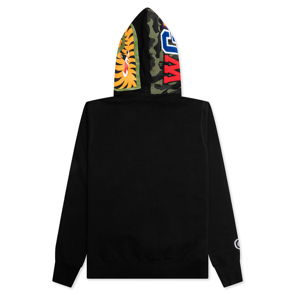 A BATHING APE 1st Camo Swarovski Shark Full Zip Hoodie - Black