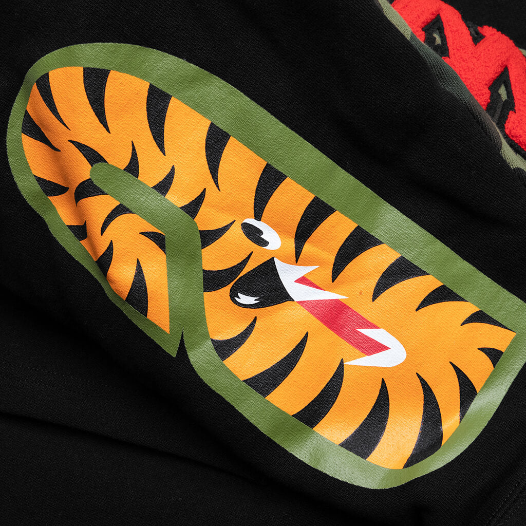 A BATHING APE 1st Camo Swarovski Shark Full Zip Hoodie - Black