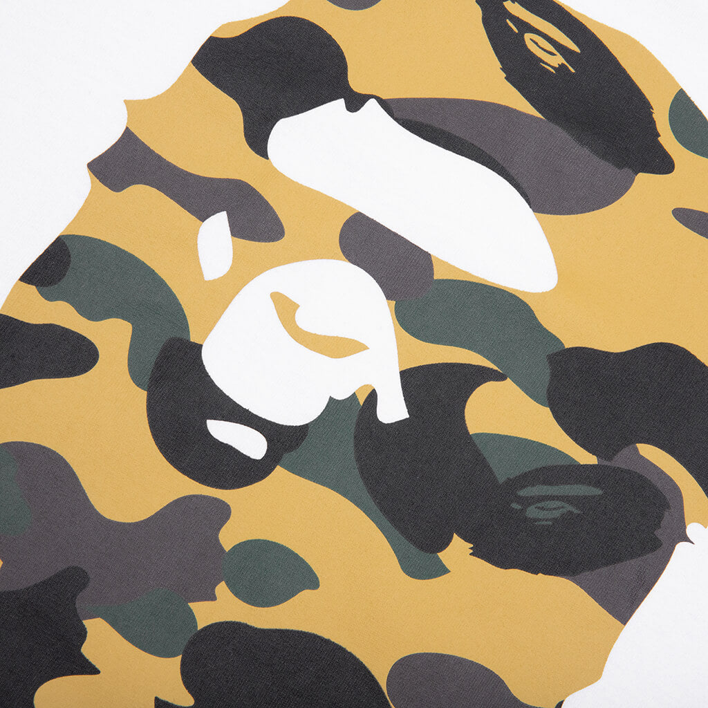 A BATHING APE 1st Camo by Bathing Ape Tee - White/Yellow