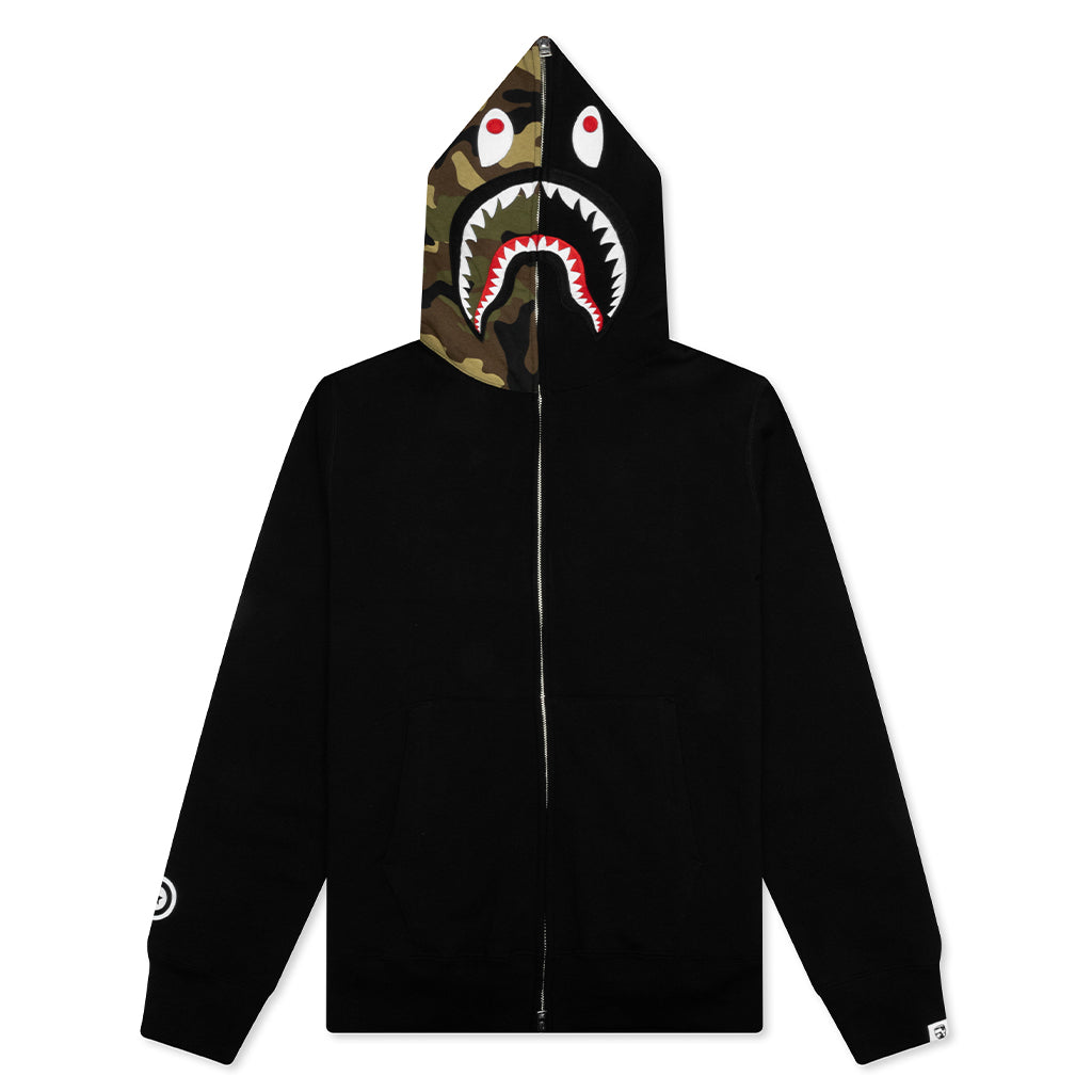 A BATHING APE 1st Shark Full Zip Hoodie - Black