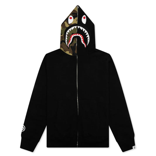 A BATHING APE 1st Shark Full Zip Hoodie - Black