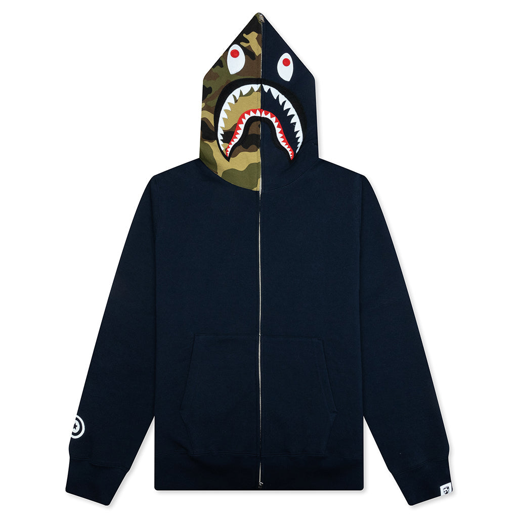 A BATHING APE 1st Shark Full Zip Hoodie - Navy