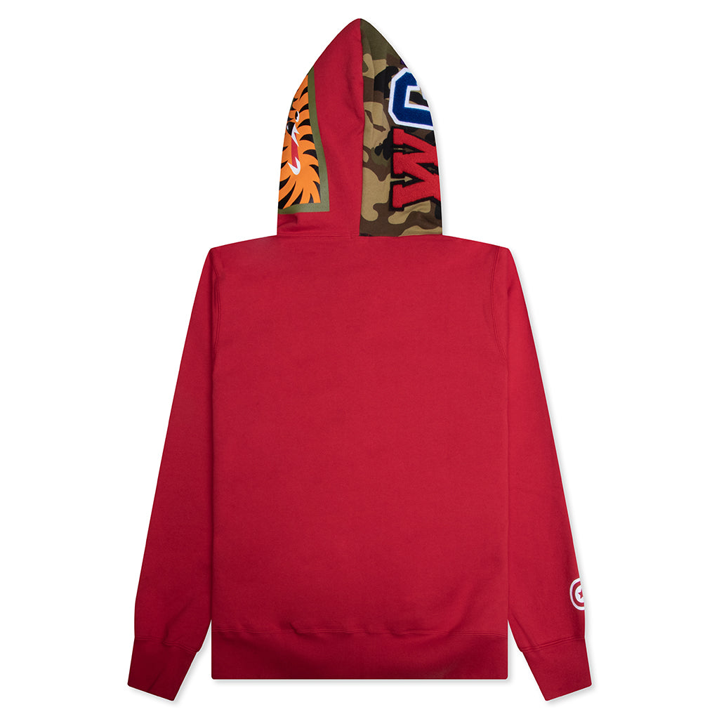 A BATHING APE 1st Shark Full Zip Hoodie - Red