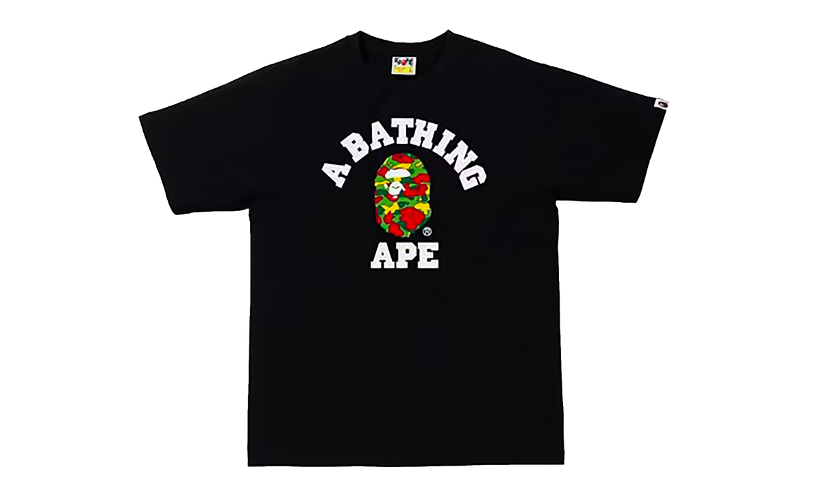 BAPE Sta Camo College Tee Black / Multicolor BAPE007