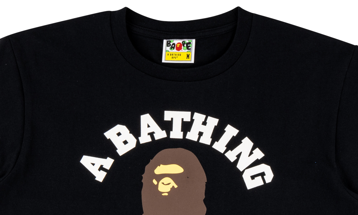 BAPE College Tee Black M110001D BKX