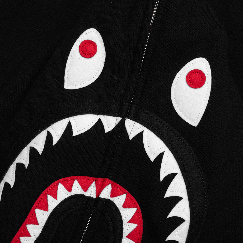 A BATHING APE 2nd Shark Full Zip Hoodie - Black