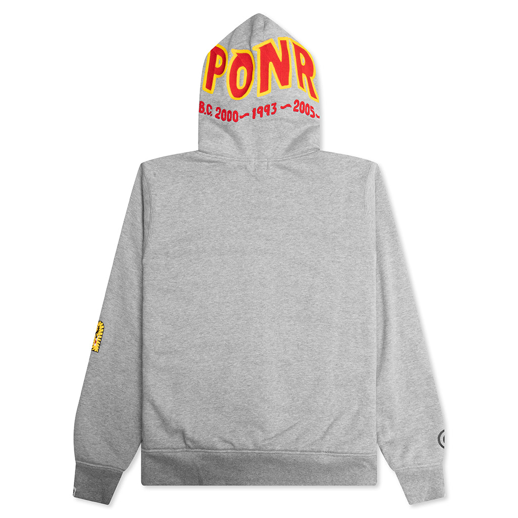A BATHING APE 2nd Shark Full Zip Hoodie - Gray