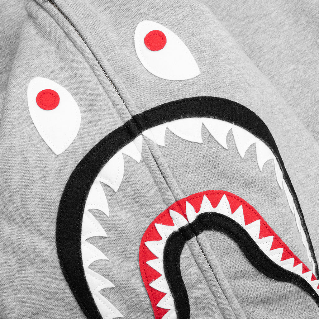 A BATHING APE 2nd Shark Full Zip Hoodie - Gray