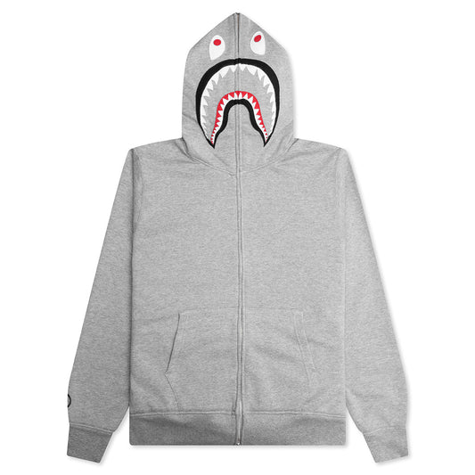 A BATHING APE 2nd Shark Full Zip Hoodie - Gray