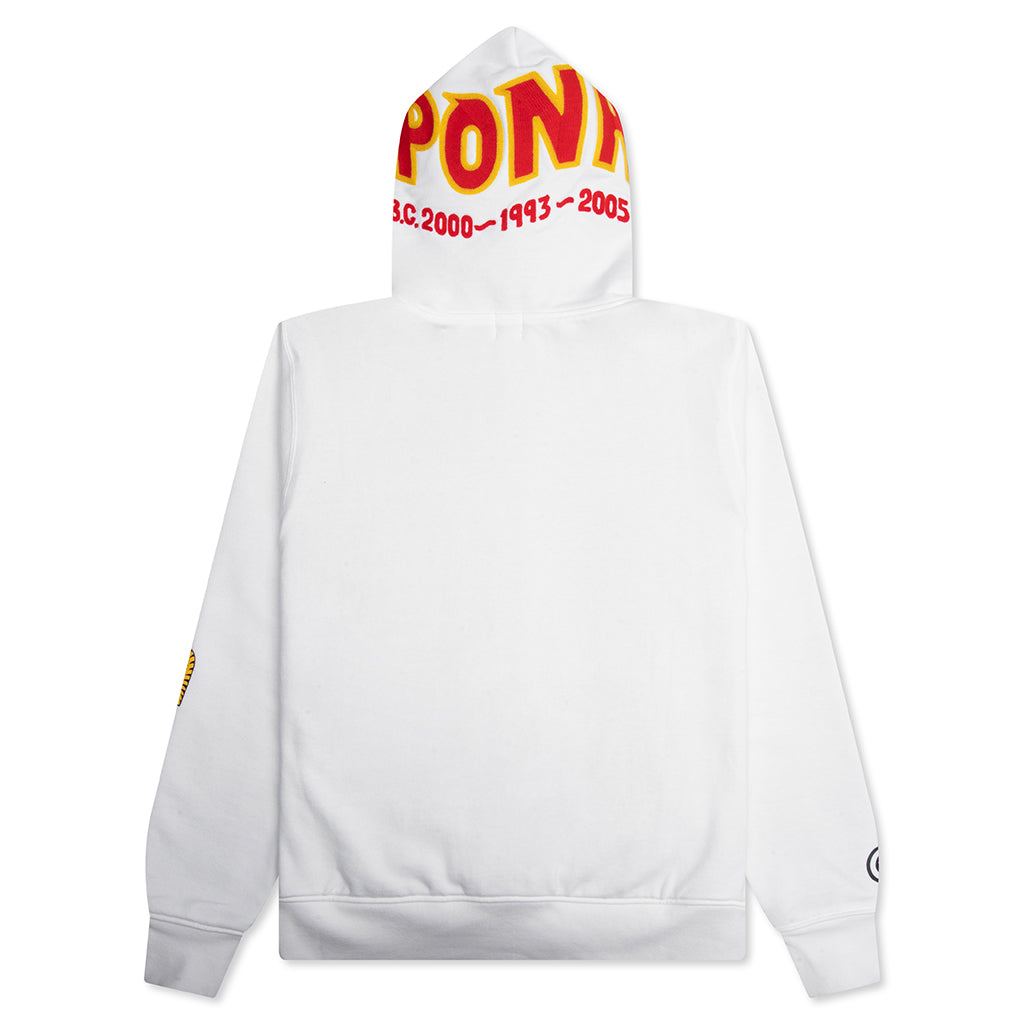 A BATHING APE 2nd Shark Full Zip Hoodie - White