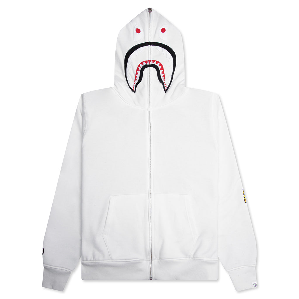 A BATHING APE 2nd Shark Full Zip Hoodie - White