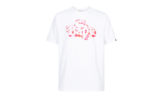 BAPE ABC Camo Milo on Bape Tee WHITE / PINK CAMO 002TEI801003MWHGWHXPK