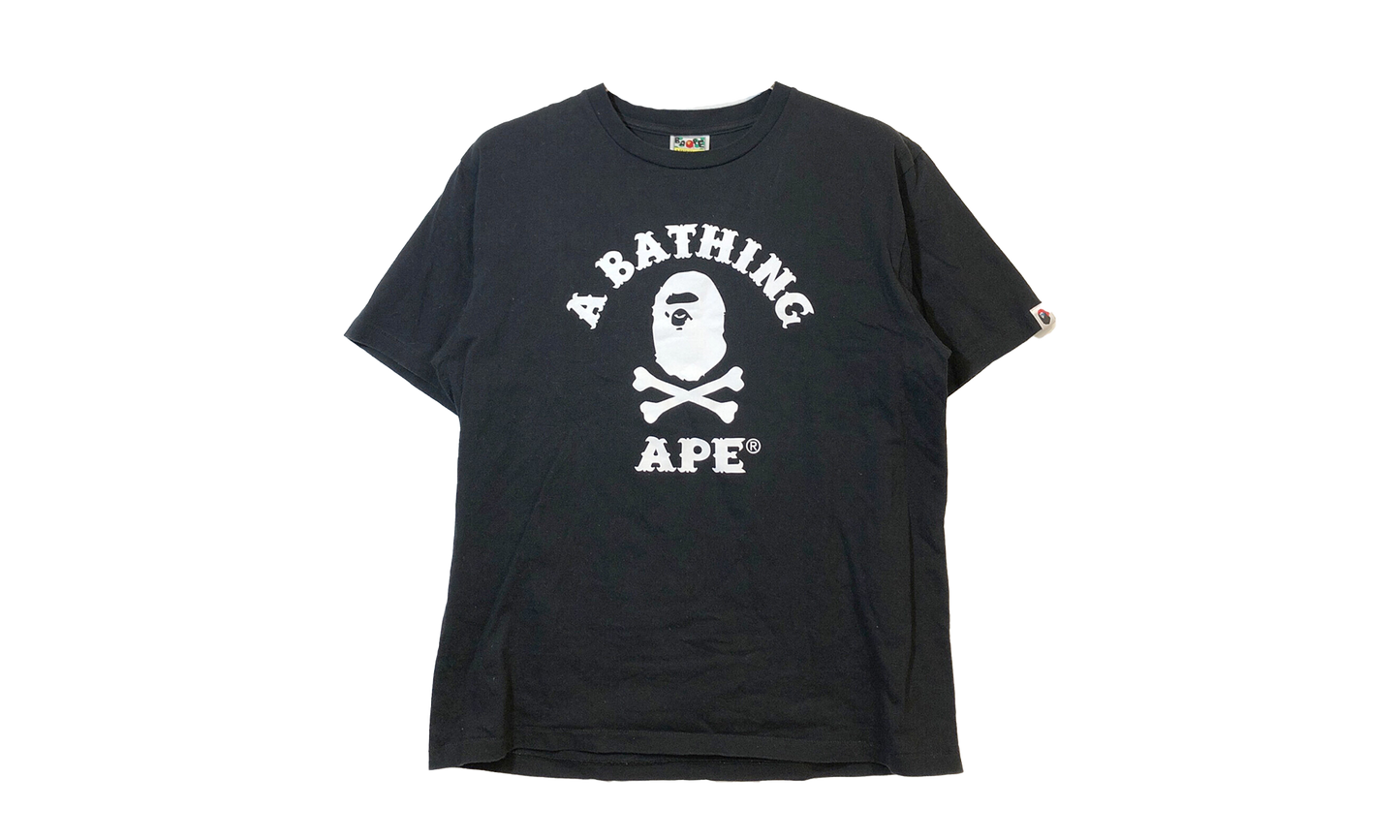 BAPE Captain Ape Crossbone Tee Black 4I72110005