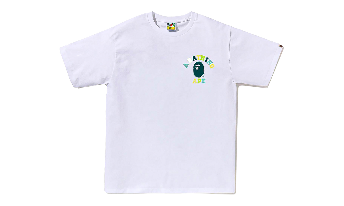 BAPE Colors College ATS SS Tee White 0ZXTEM028101Q WHX