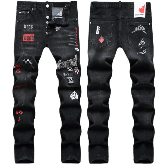 Dsquared2 Jeans Rhinestone Decorated Ripped Stretch Jeans NextBlock
