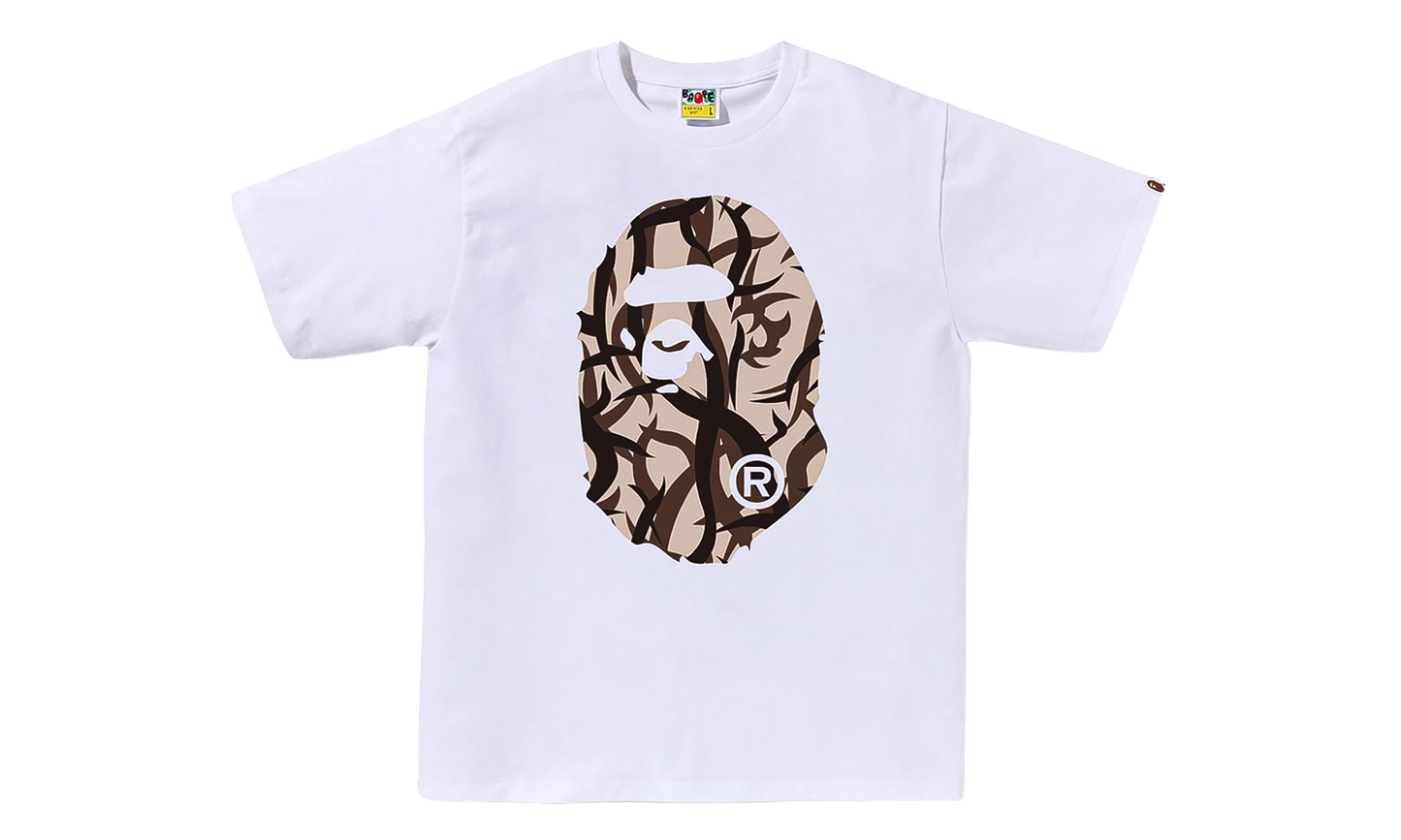 BAPE BAPE Trial Camo Big Ape Head Tee White Beige BAPE017