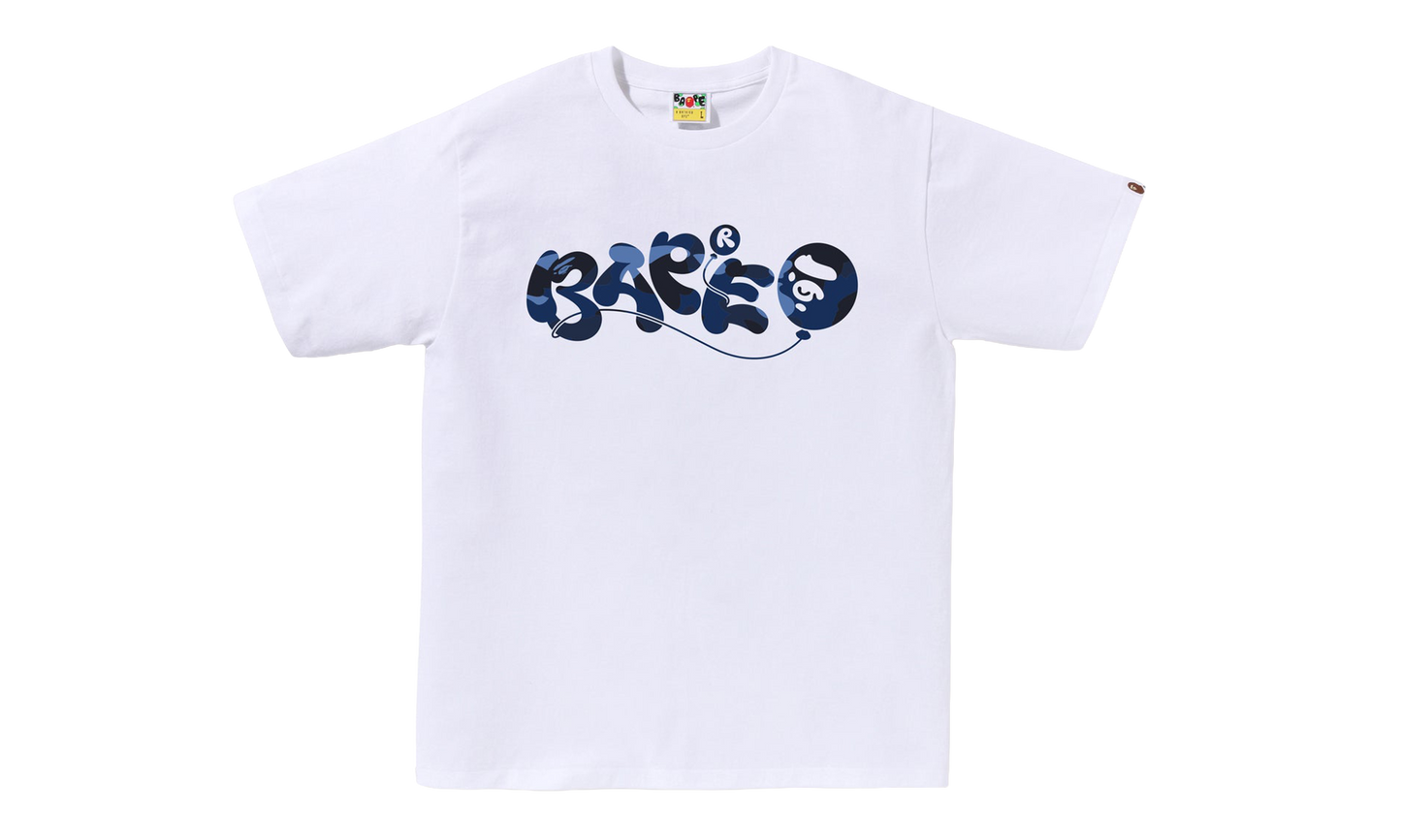 BAPE Color Camo Balloon Tee White / Navy 1L80 110 020 WHT