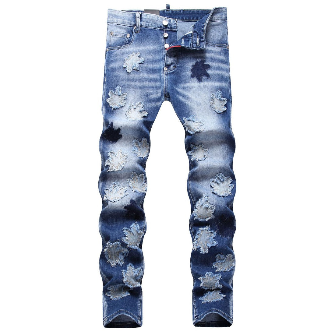 Dsquared2 Jeans Maple Leaf Stickers Broken Copper Jeans NextBlock