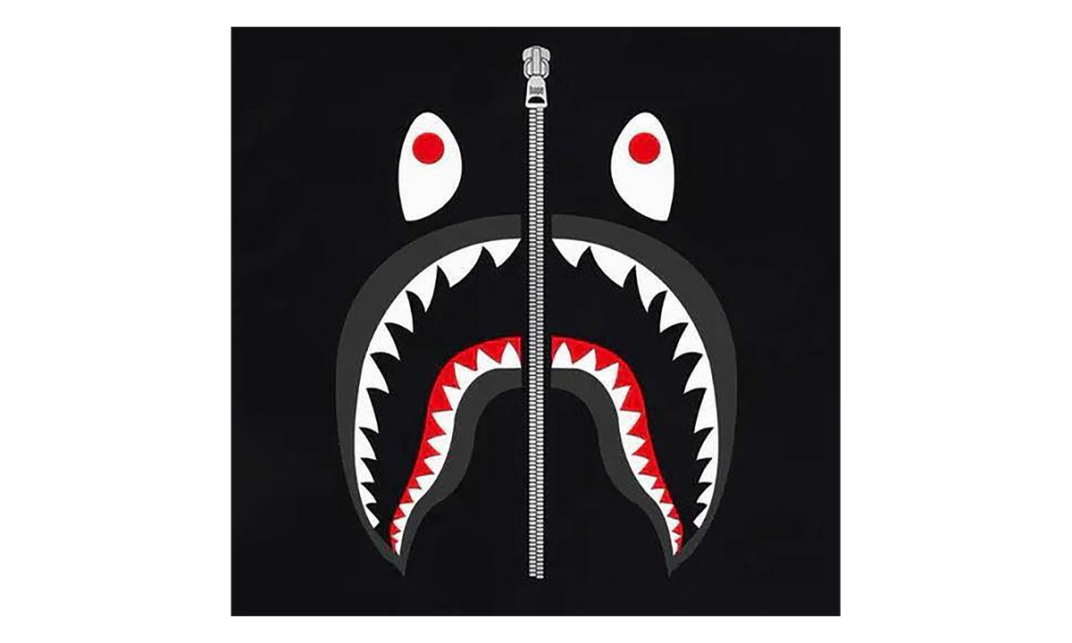 BAPE Shark Tee Black 1G80 110 001 BLACK
