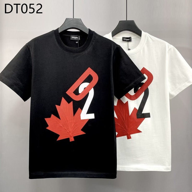 Dsquared2 T-Shirt Maple Leaf Letter Print NextBlock