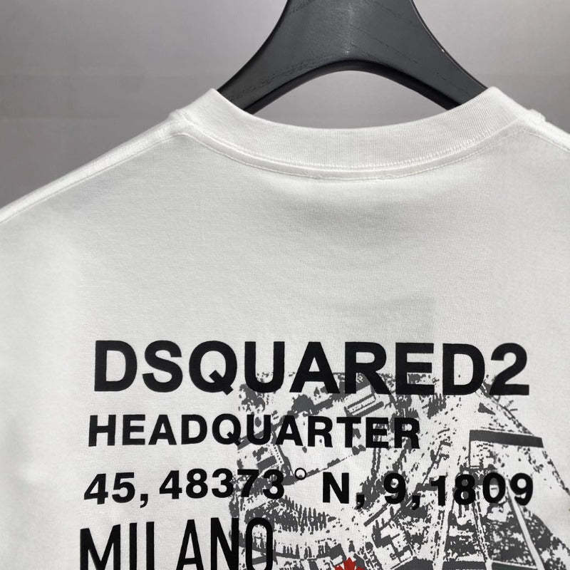 Dsquared2 T-Shirt Double-Sided Printed Trendy Brand NextBlock