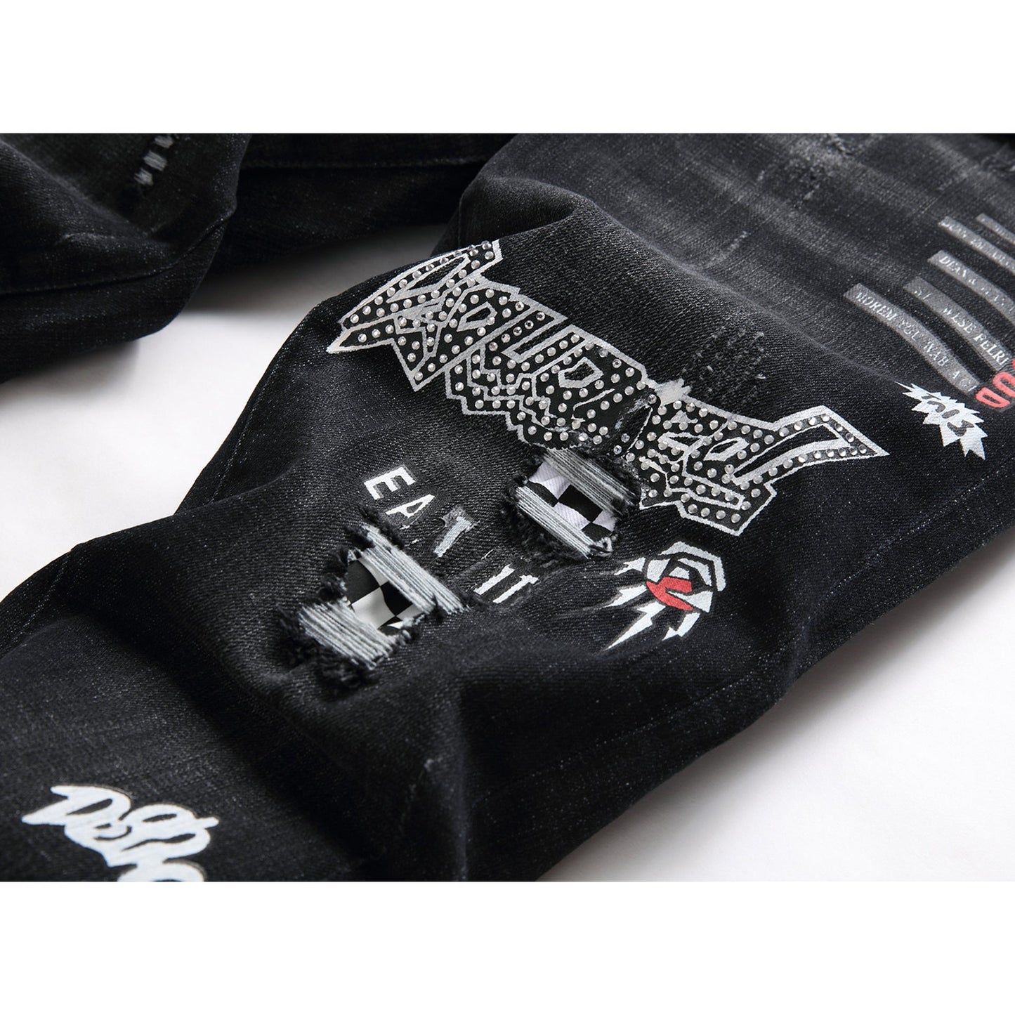Dsquared2 Jeans Rhinestone Decorated Ripped Stretch Jeans NextBlock