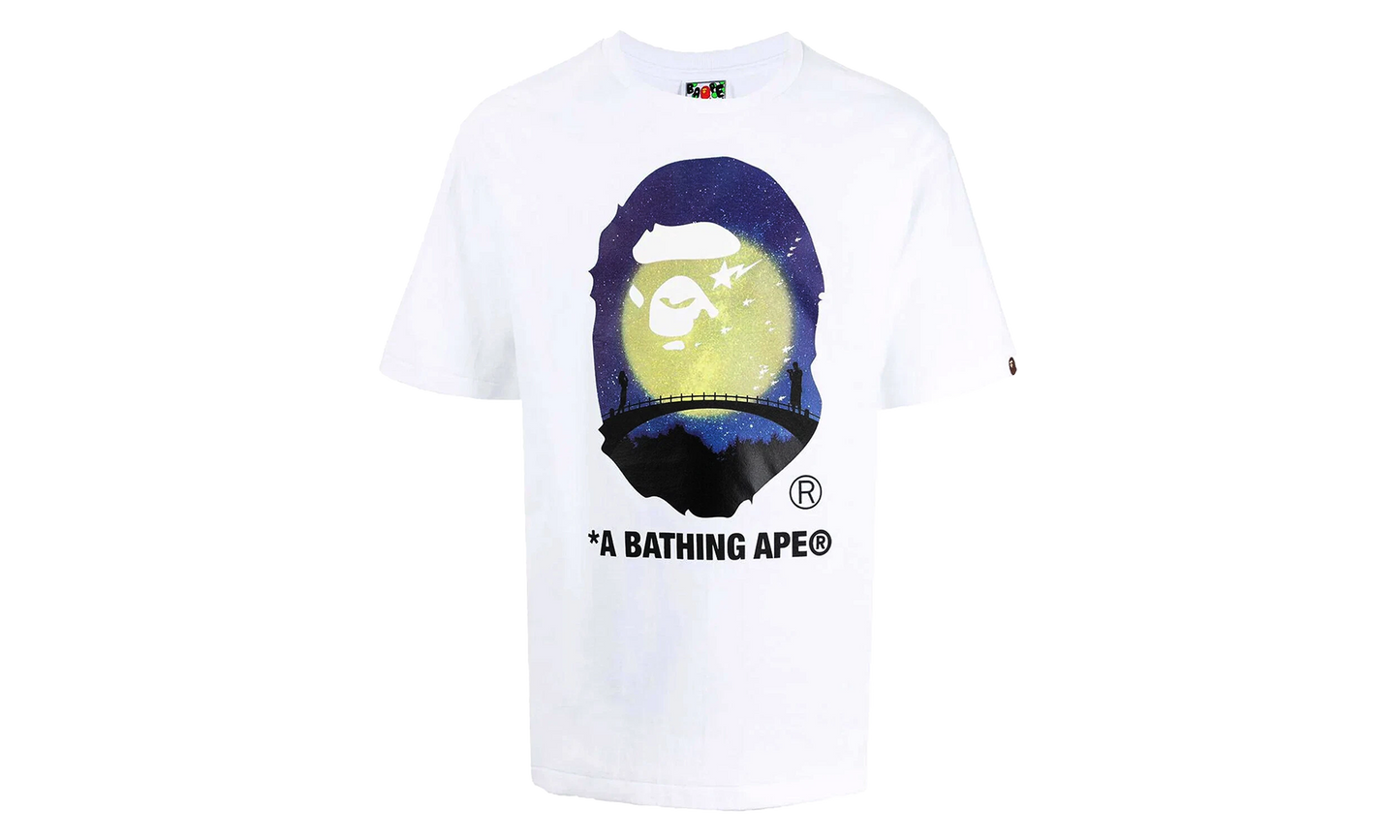 BAPE Milo Go Pirate Tee White 4H70110004