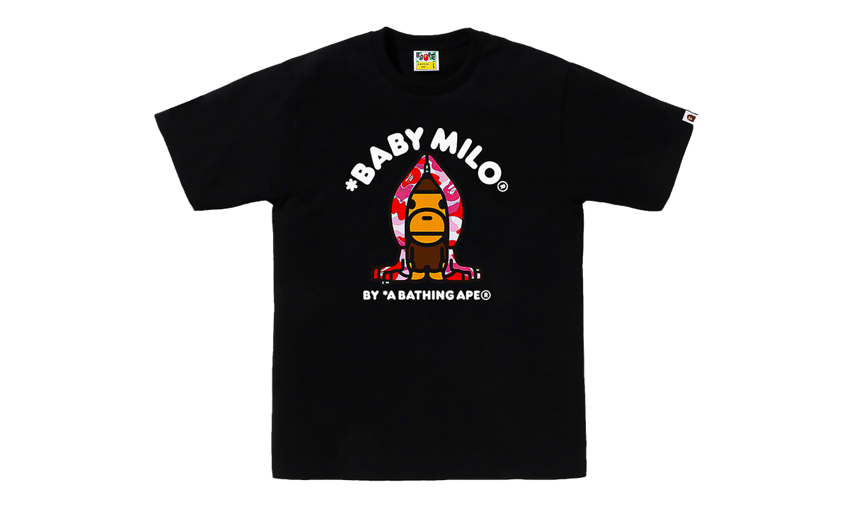 BAPE ABC Camo Milo Hoodie SS Tee Black/Pink Camo 0ZXTEMX00510Q BKT