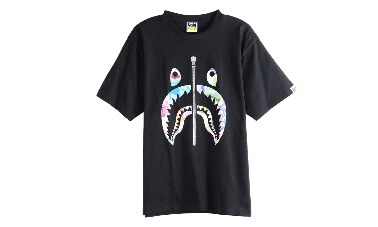 BAPE Art Camo Shark Tee Black 1L80110037 BLK