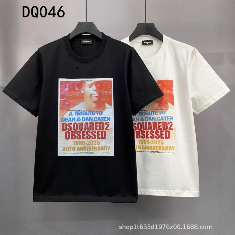 Dsquared2 T-Shirt Retro Printing Trendy Brand NextBlock
