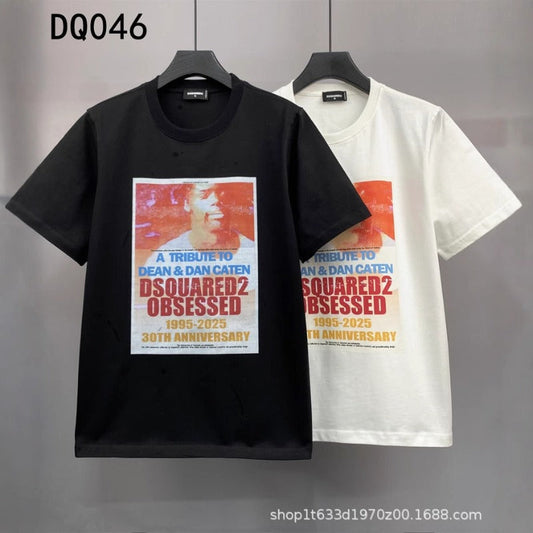 Dsquared2 T-Shirt Retro Printing Trendy Brand NextBlock