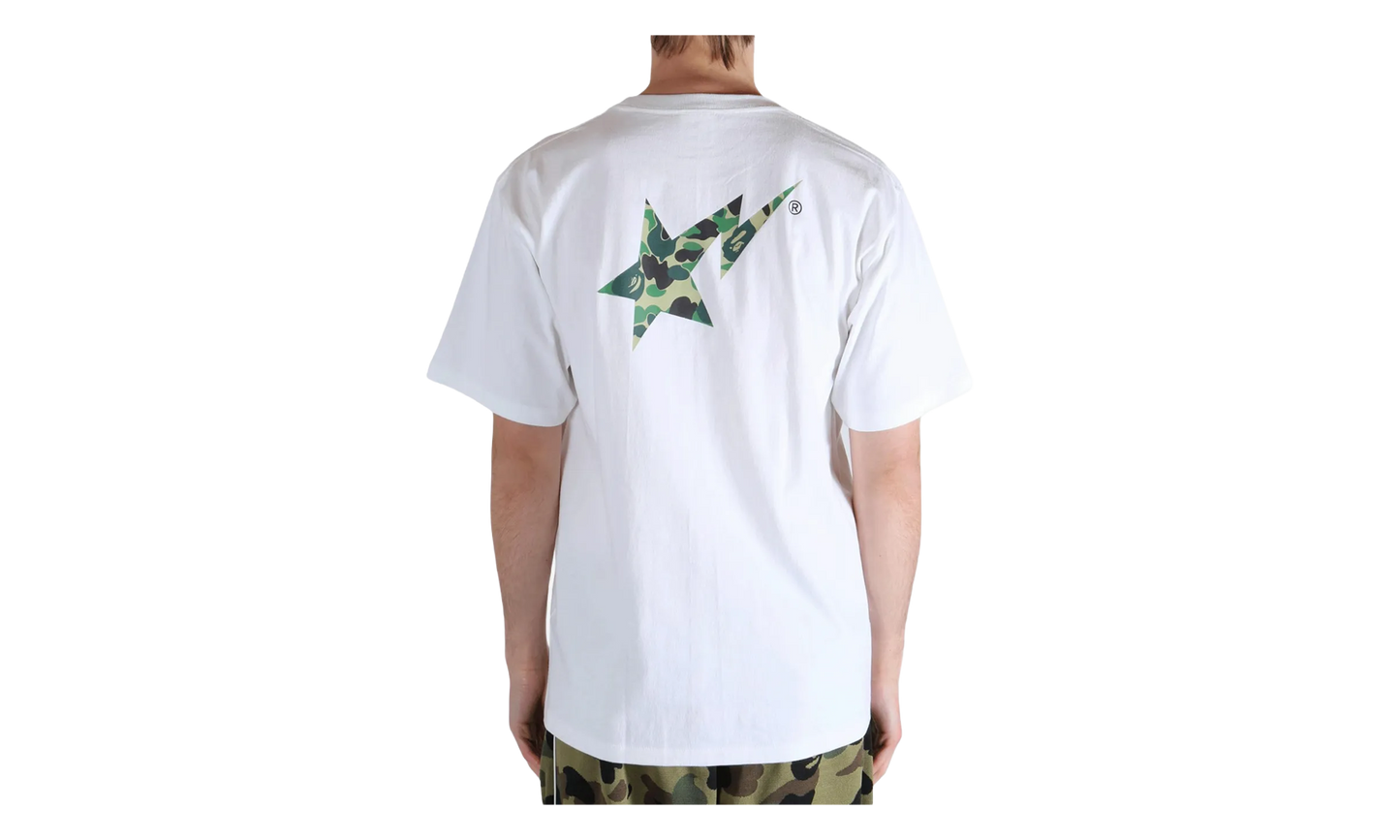 BAPE ABC Camo Bape Sta Logo Tee White 1L80110008 WH0