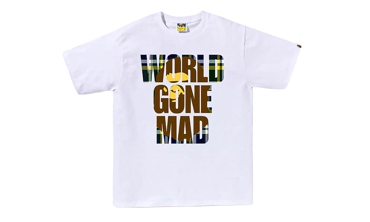 BAPE Check WGM Ape Head Overlap T-Shirt White 1J30 110 053 WH