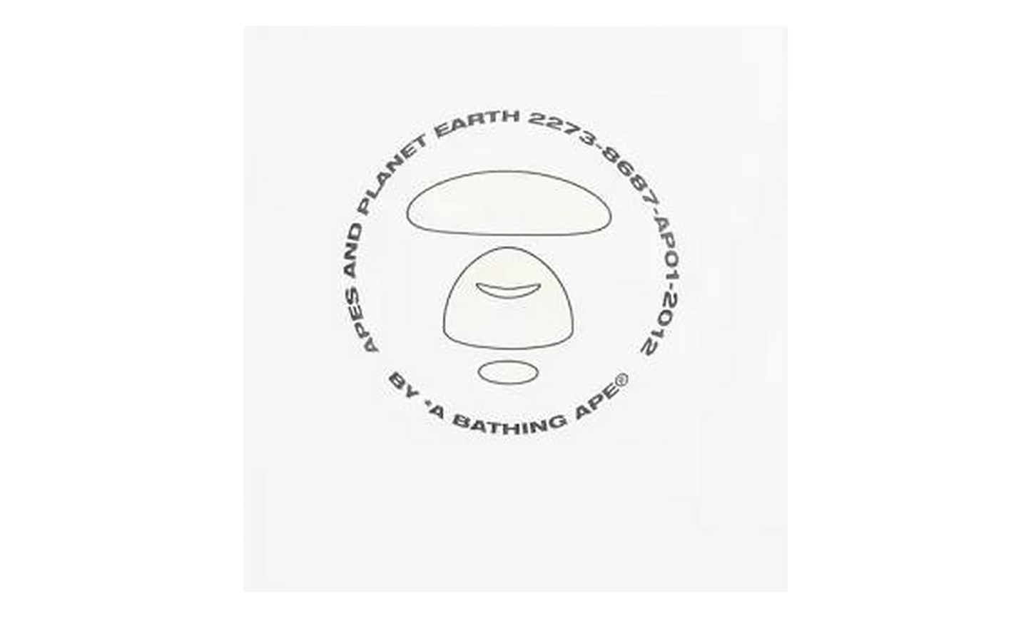 BAPE AAPE Planet Earth Logo T-Shirt White BZNLT63GL