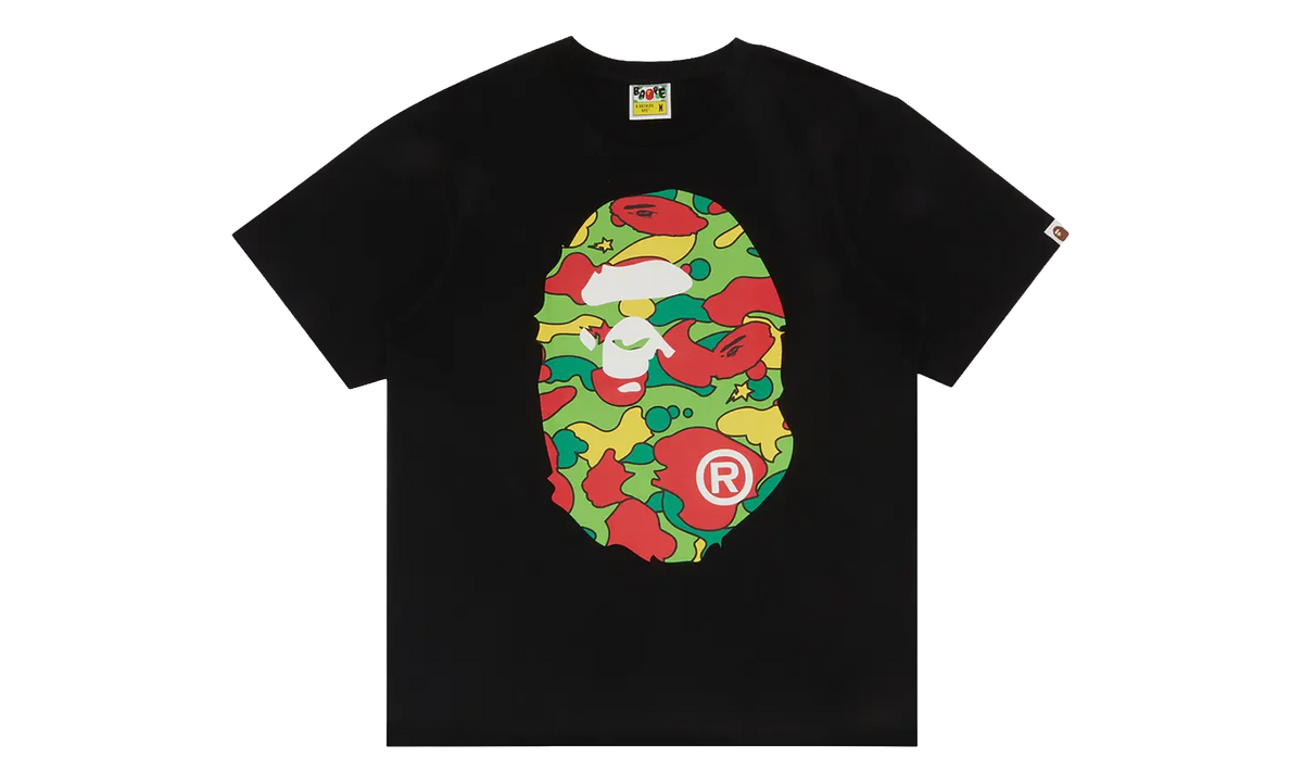 BAPE Sta Camo Big Ape Head Tee Black / Multicolor 1G30 110 029 BLACK MULTICOLOR