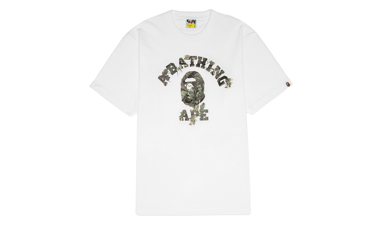 BAPE Tree Edge Camo College Tee White / Brown 1L80 110 030 WHT