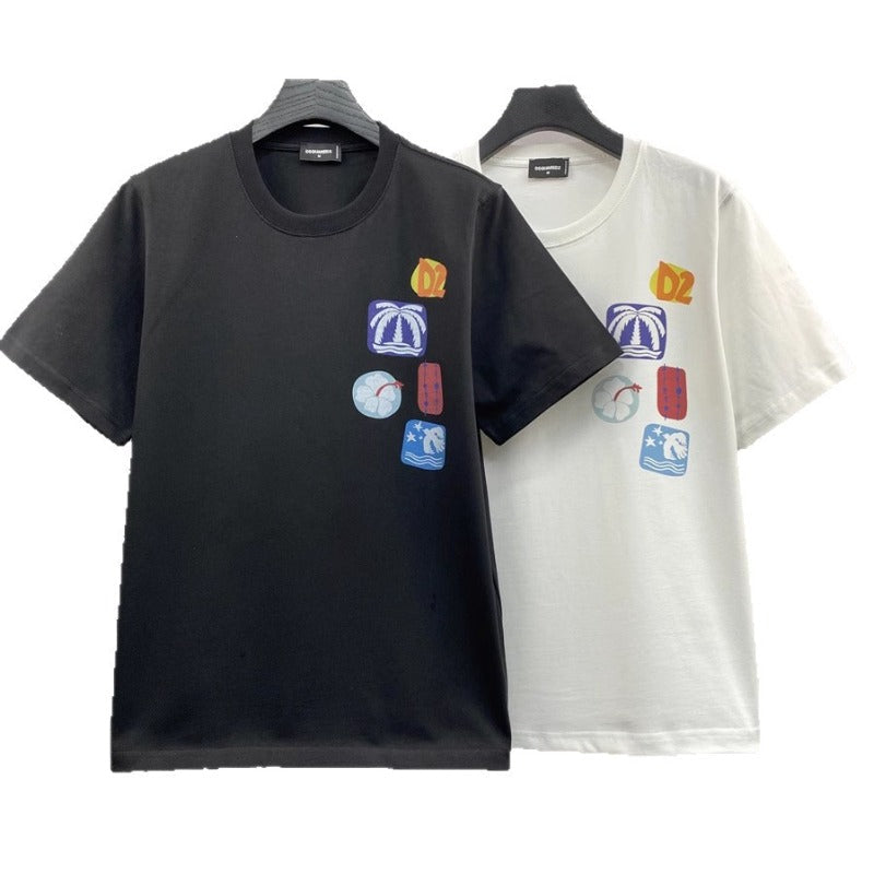 Dsquared2 T-Shirt D2 Color Printed Short Sleeves NextBlock