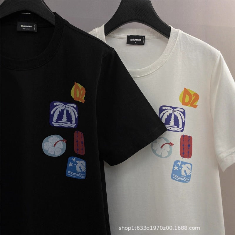 Dsquared2 T-Shirt D2 Color Printed Short Sleeves NextBlock