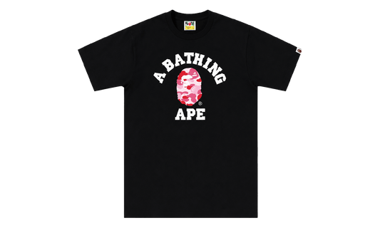 BAPE ABC Camo College Organic Tee Black Pink 1K20 109 008 BLACK PINK