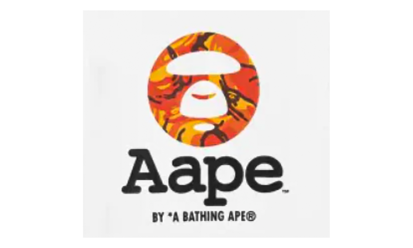 BAPE AAPE OG Moonface T-Shirt White Orange Camo B762DA4F