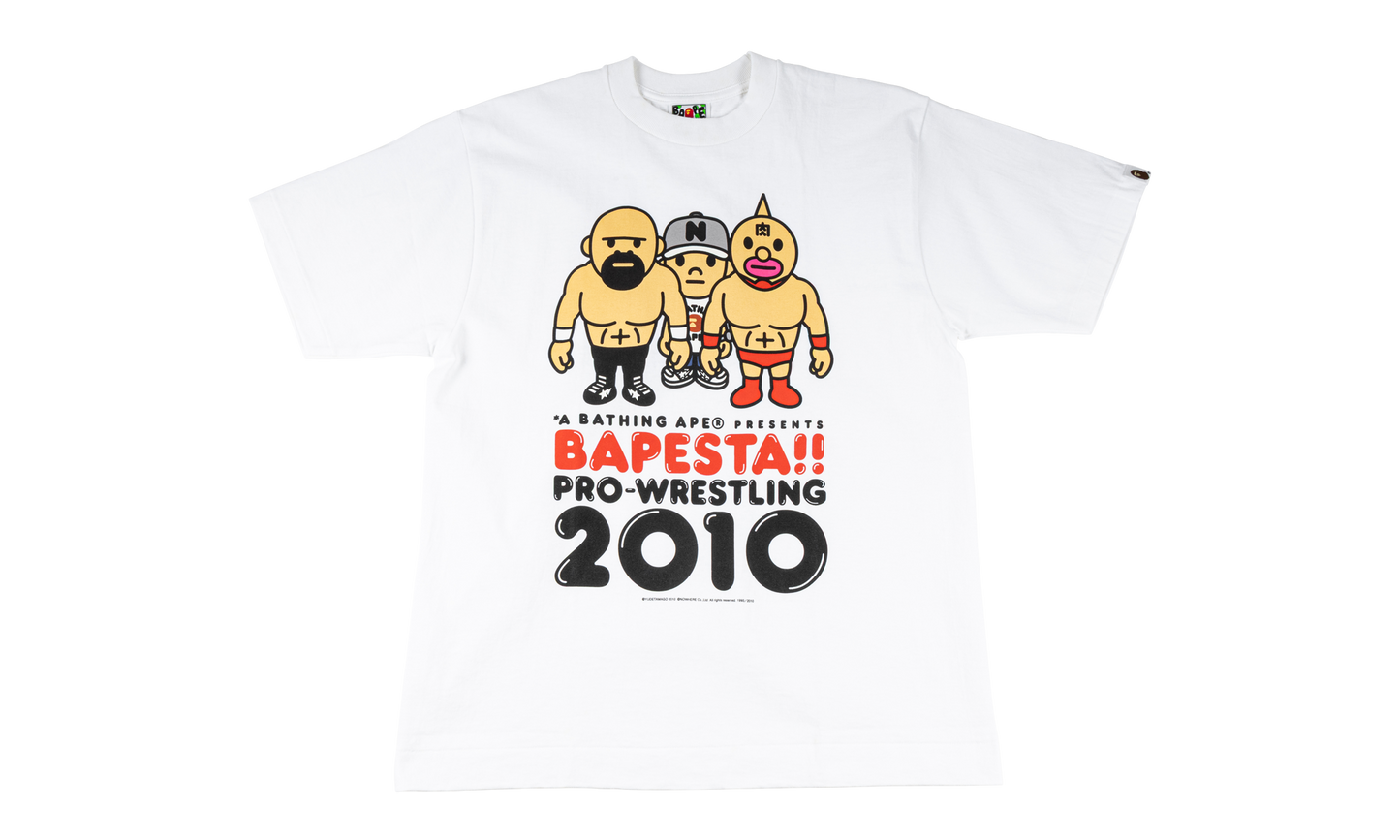BAPE BAPESTA PRO WRESTLING NIGO SHIRT 2010 White BAPE029