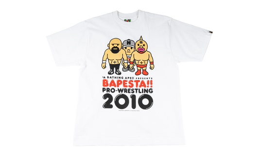 BAPE BAPESTA PRO WRESTLING NIGO SHIRT 2010 White BAPE029